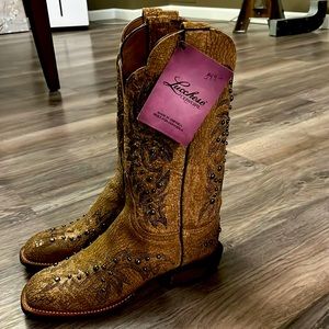 Lucchese Gold Heeled Boots